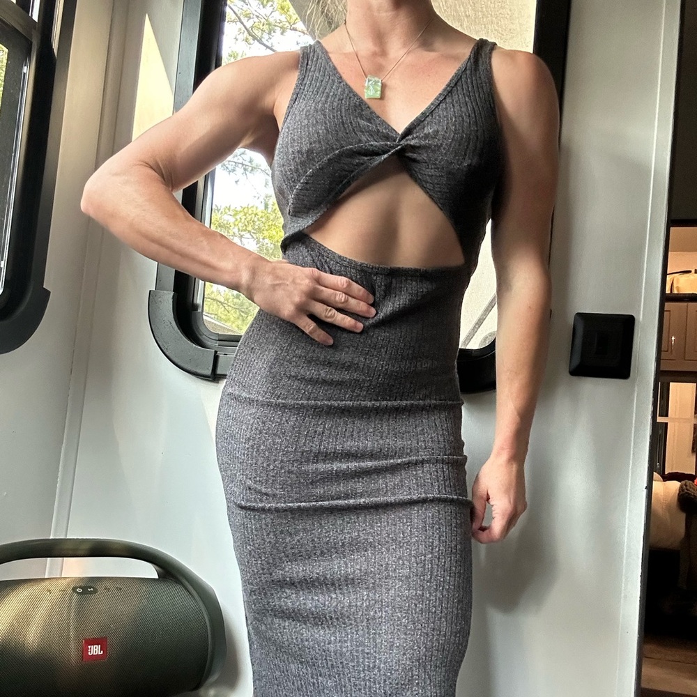 Gray comfy dress